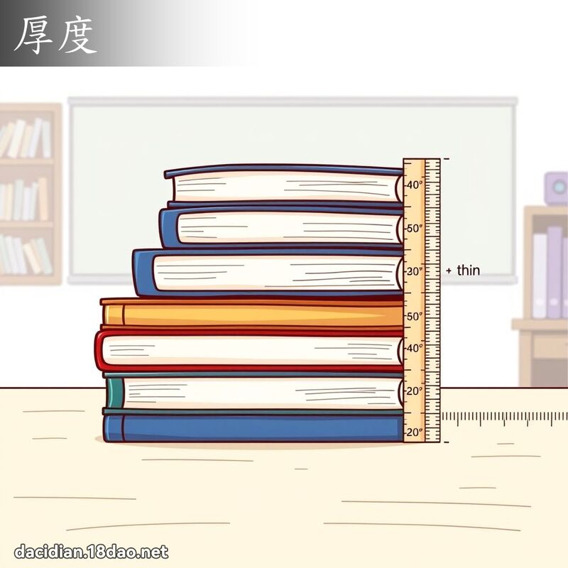 厚度 - 国语大辞典配图