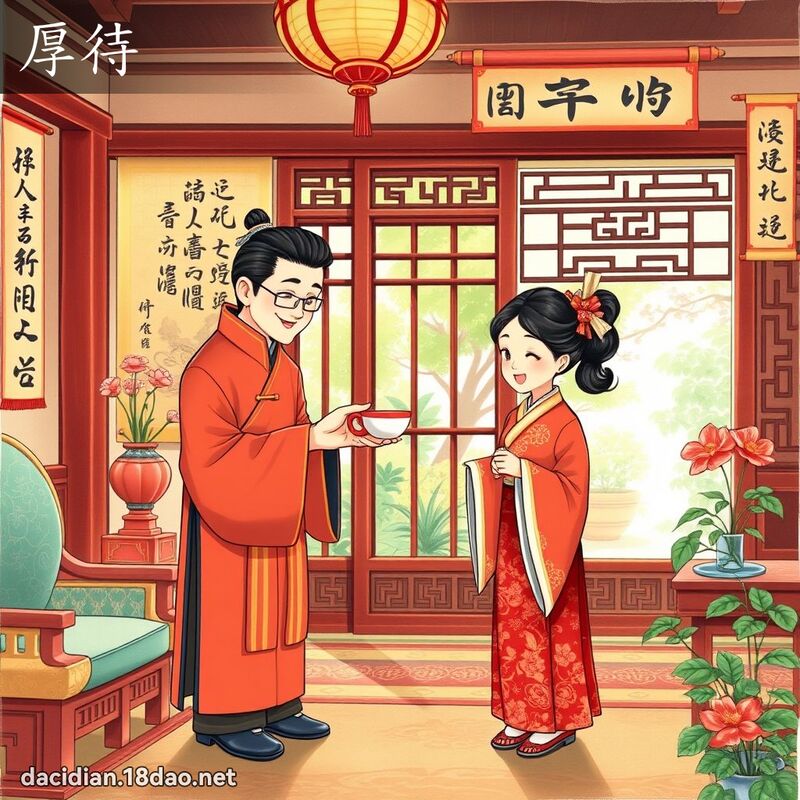 厚待 - 國語大辭典配圖