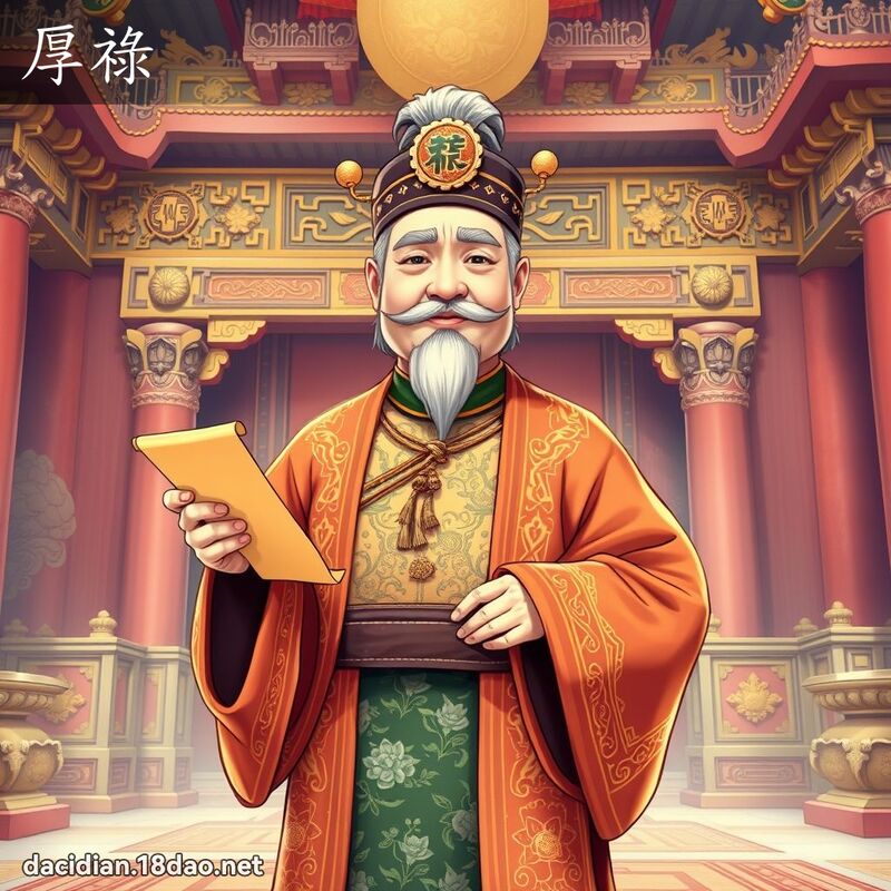 厚禄 - 国语大辞典配图