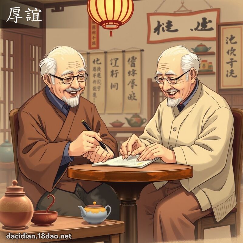 厚誼 - 國語大辭典配圖