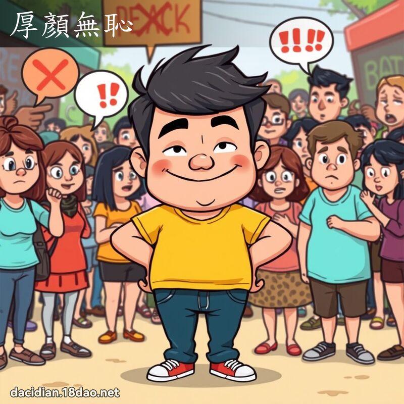 厚顏無恥 - 國語大辭典配圖