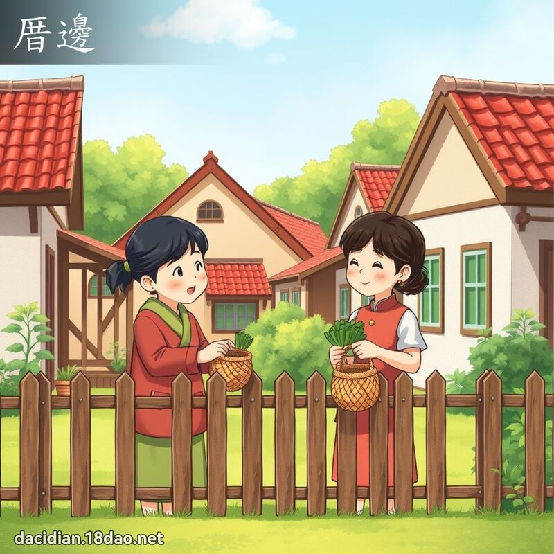 厝边 - 国语大辞典配图