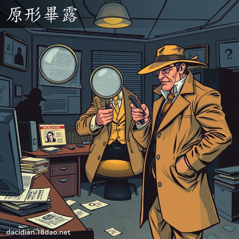 原形畢露 - 國語大辭典配圖