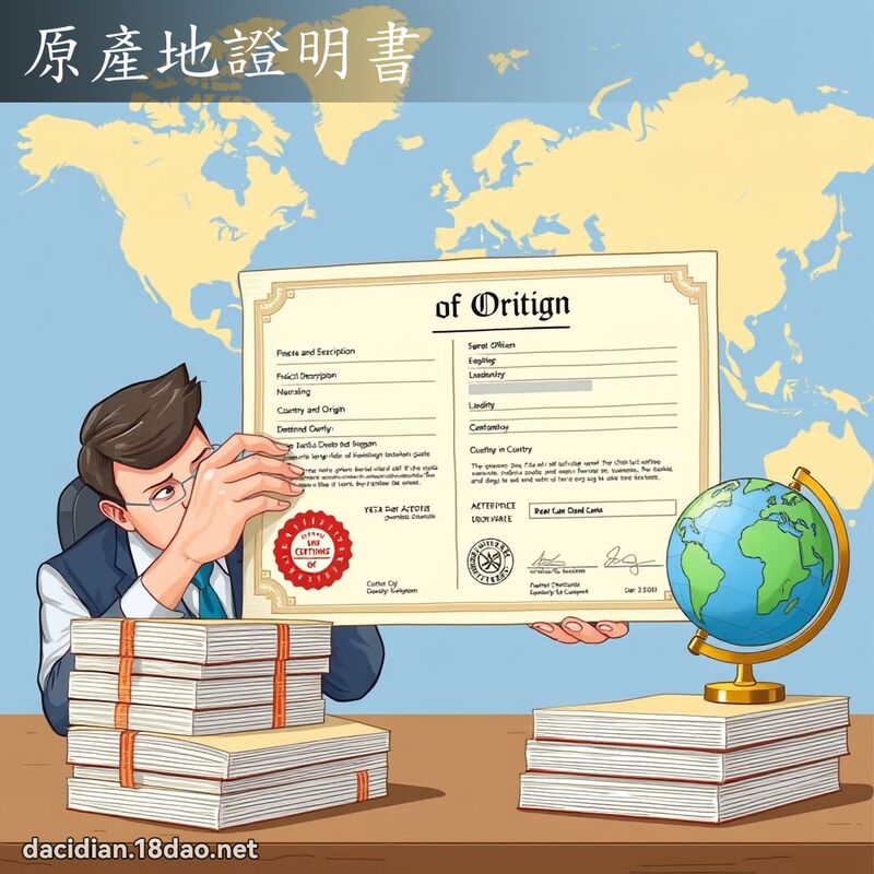 原產地證明書 - 國語大辭典配圖