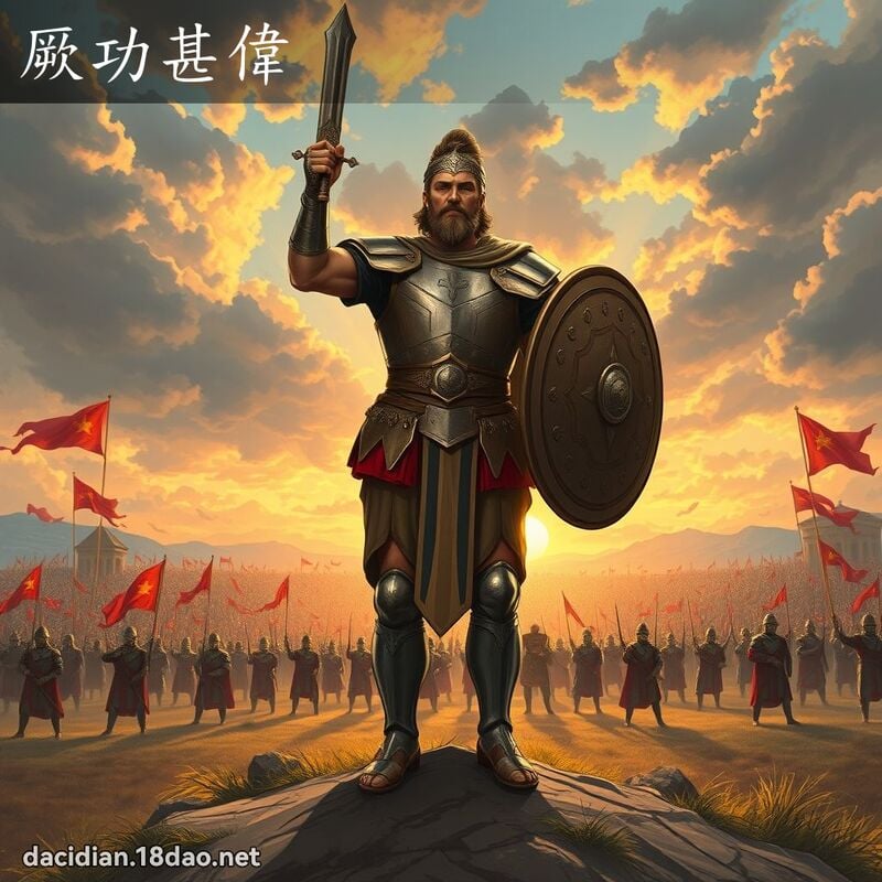 厥功甚偉 - 國語大辭典配圖
