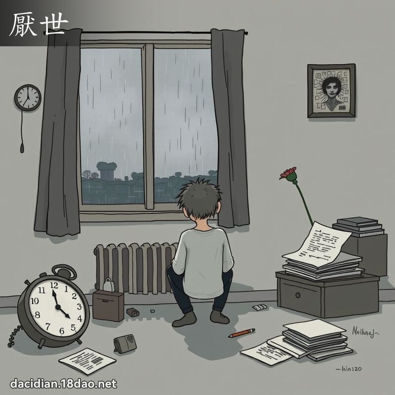 厭世 - 國語大辭典配圖