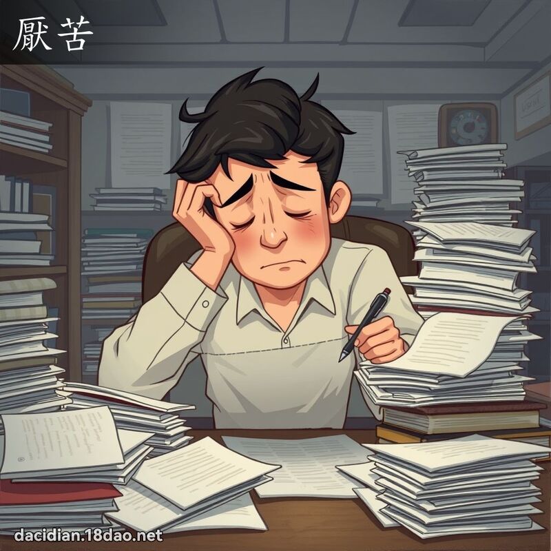 厭苦 - 國語大辭典配圖