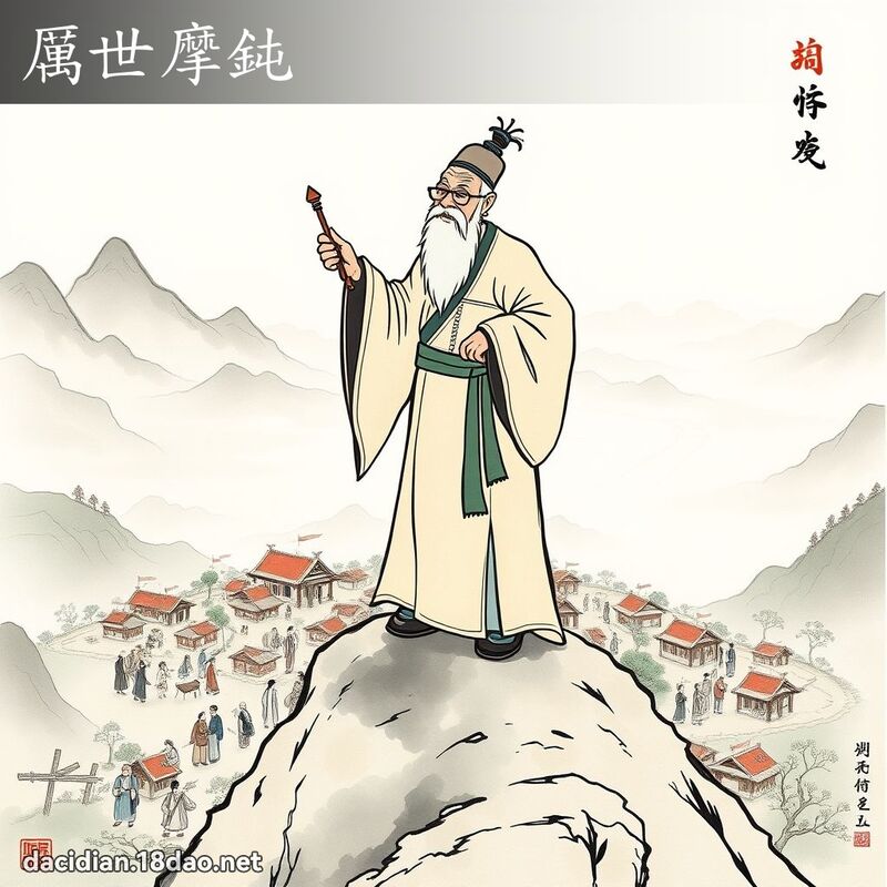 厉世摩钝 - 国语大辞典配图