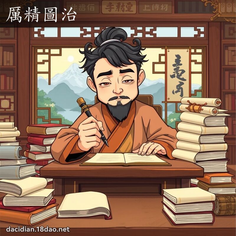 厲精圖治 - 國語大辭典配圖