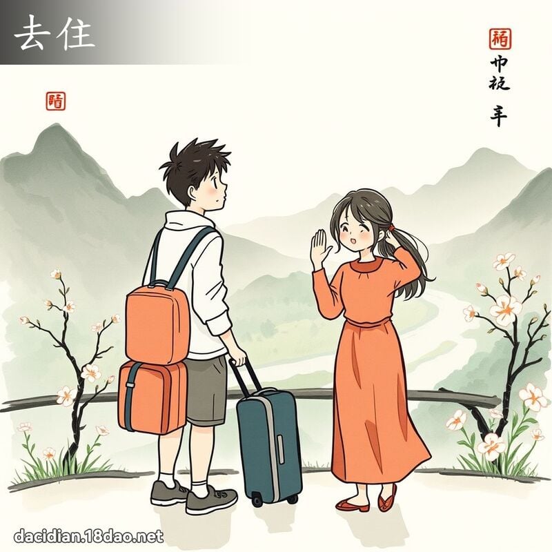 去住 - 國語大辭典配圖