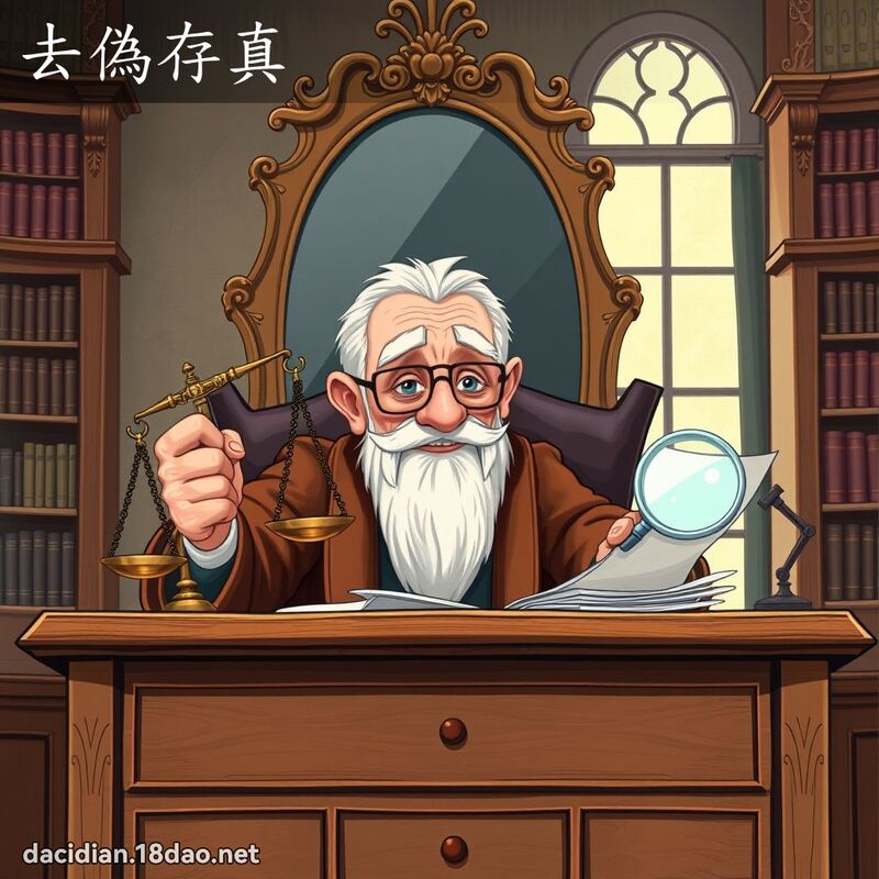 去偽存真 - 國語大辭典配圖