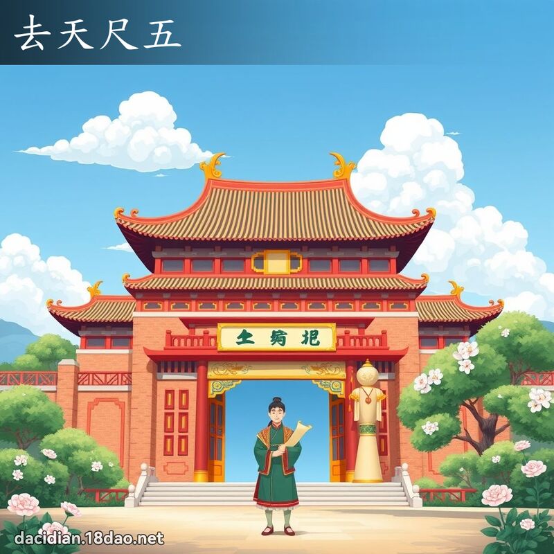 去天尺五 - 國語大辭典配圖