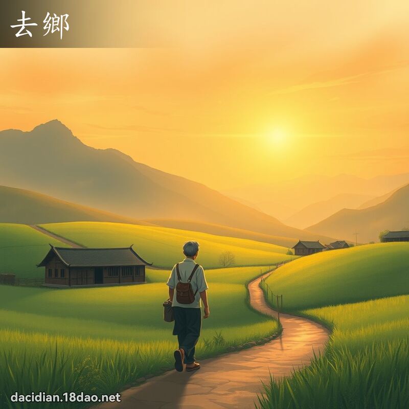 去乡 - 国语大辞典配图