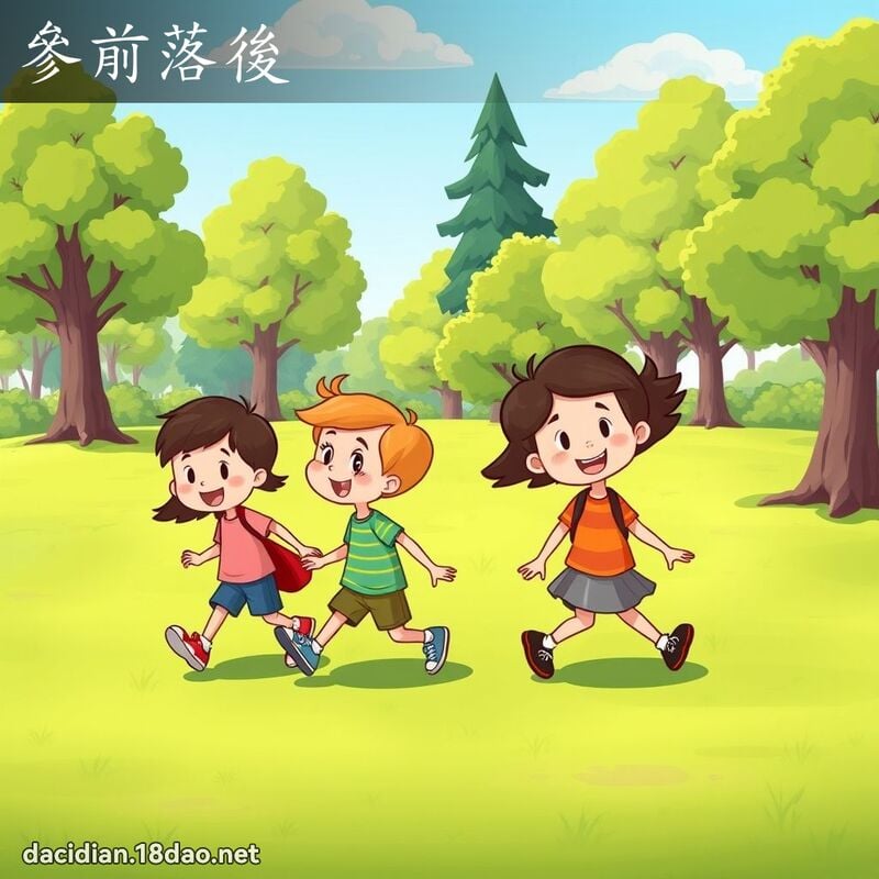 参前落后 - 国语大辞典配图