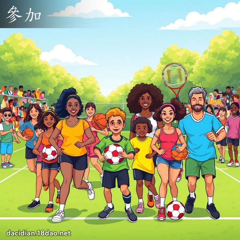 參加 - 國語大辭典配圖