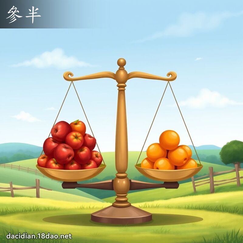 参半 - 国语大辞典配图