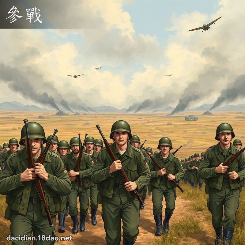 参战 - 国语大辞典配图