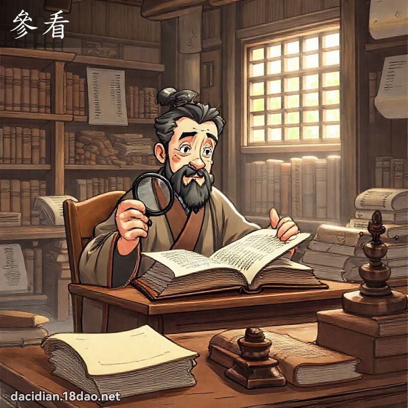 參看 - 國語大辭典配圖