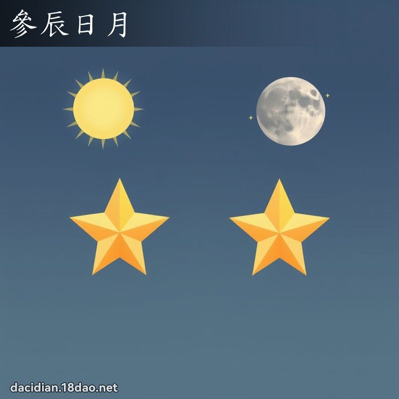 參辰日月 - 國語大辭典配圖