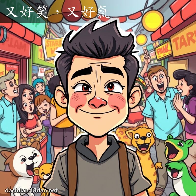 又好笑，又好氣 - 國語大辭典配圖