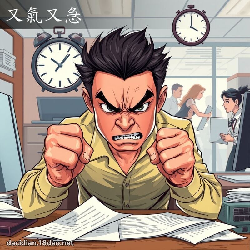 又氣又急 - 國語大辭典配圖