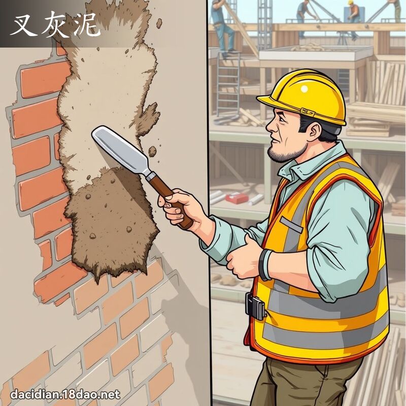 叉灰泥 - 國語大辭典配圖