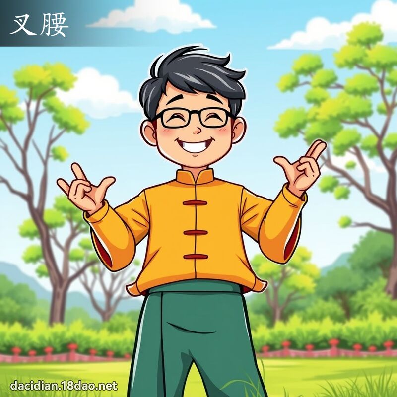 叉腰 - 国语大辞典配图