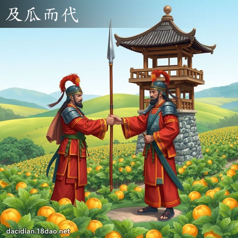 及瓜而代 - 国语大辞典配图