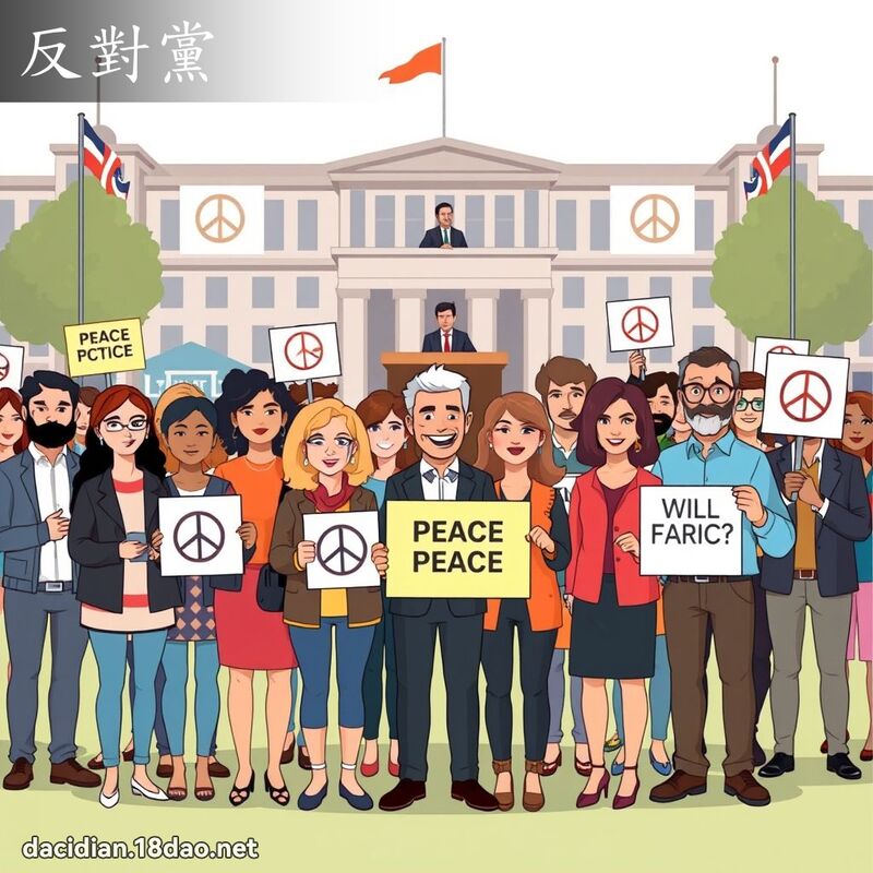 反對黨 - 國語大辭典配圖