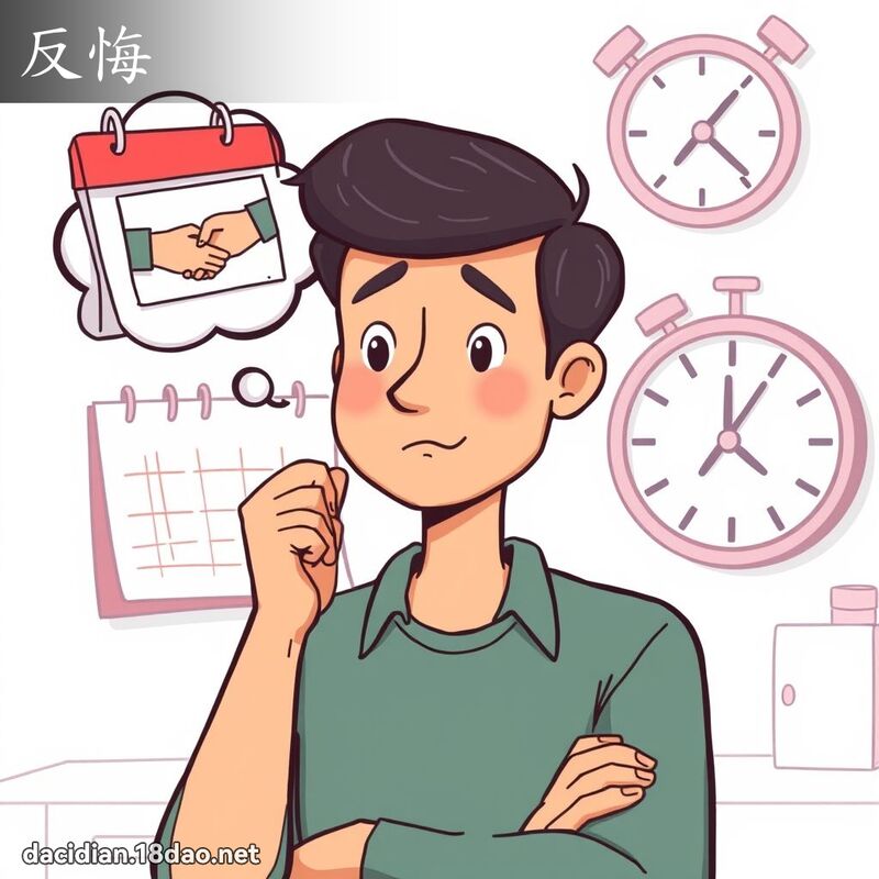 反悔 - 國語大辭典配圖