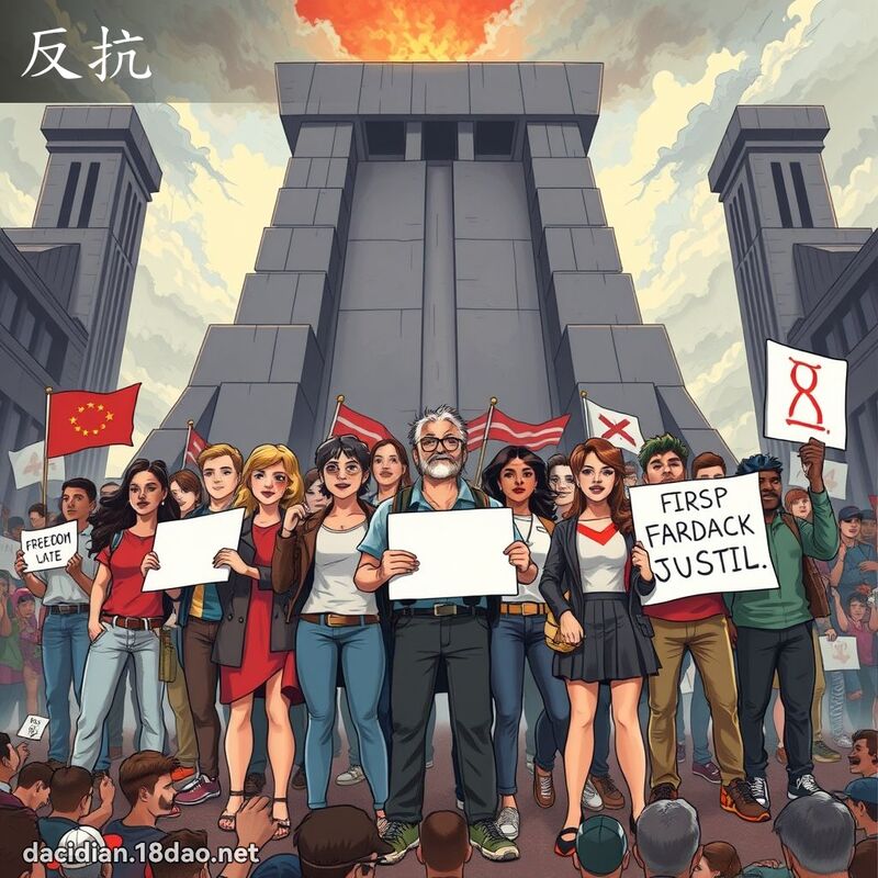 反抗 - 国语大辞典配图