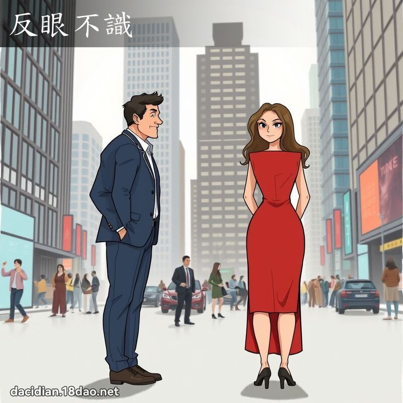反眼不識 - 國語大辭典配圖