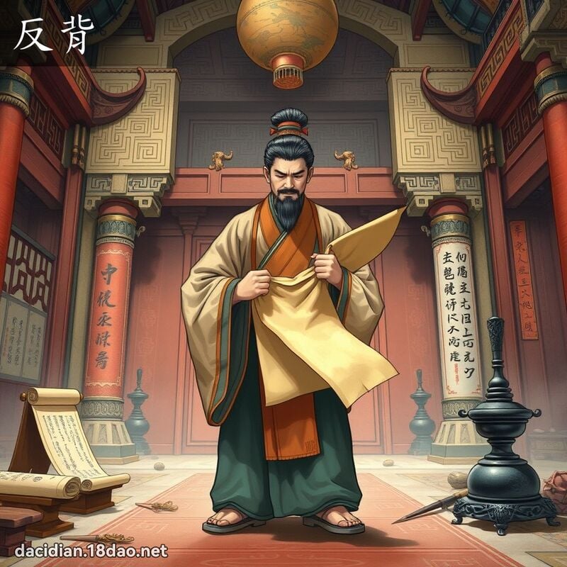 反背 - 国语大辞典配图