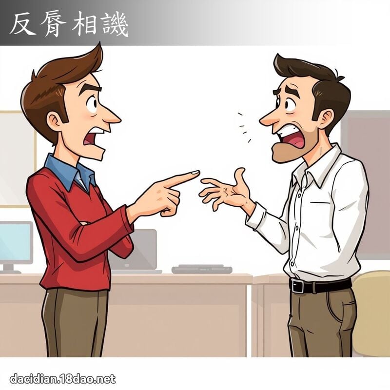 反脣相讥 - 国语大辞典配图