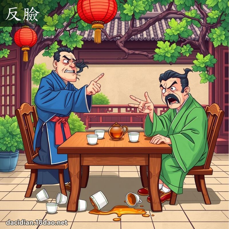 反脸 - 国语大辞典配图