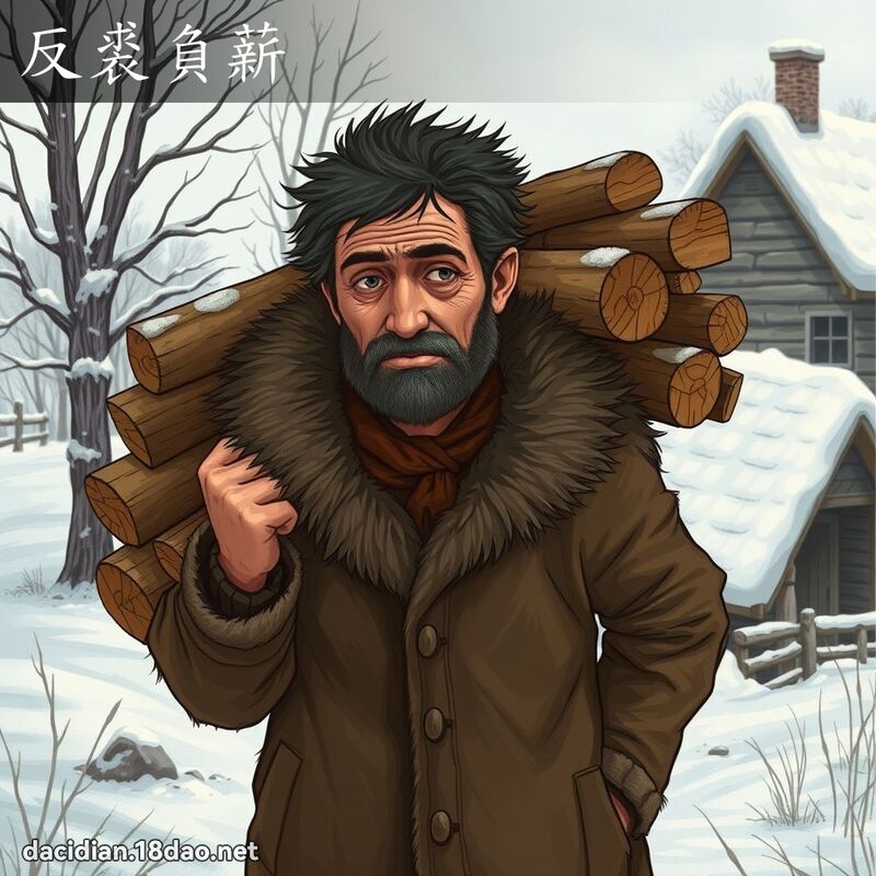 反裘负薪 - 国语大辞典配图