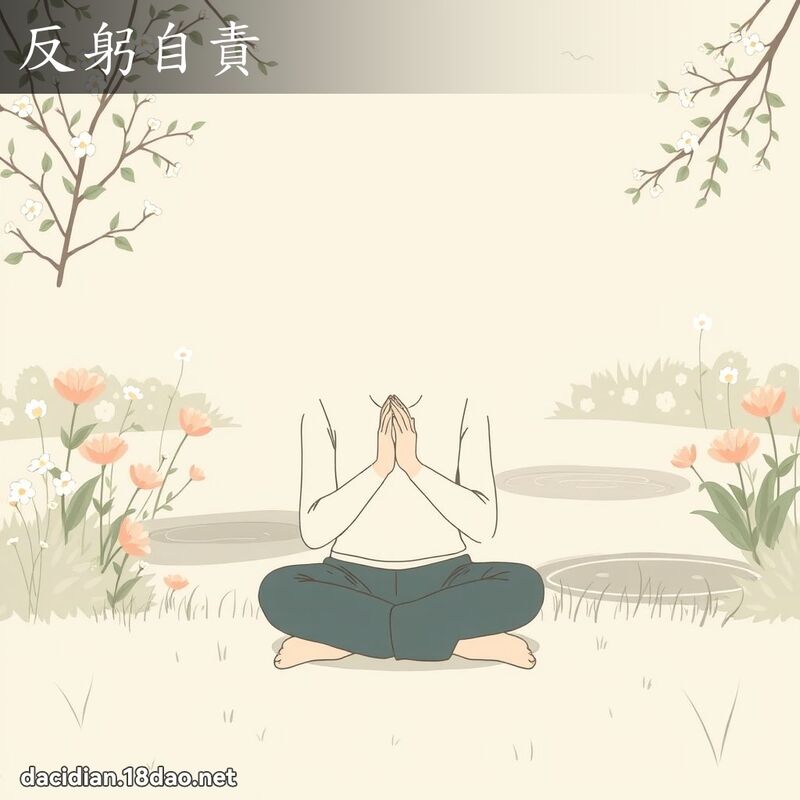 反躬自责 - 国语大辞典配图