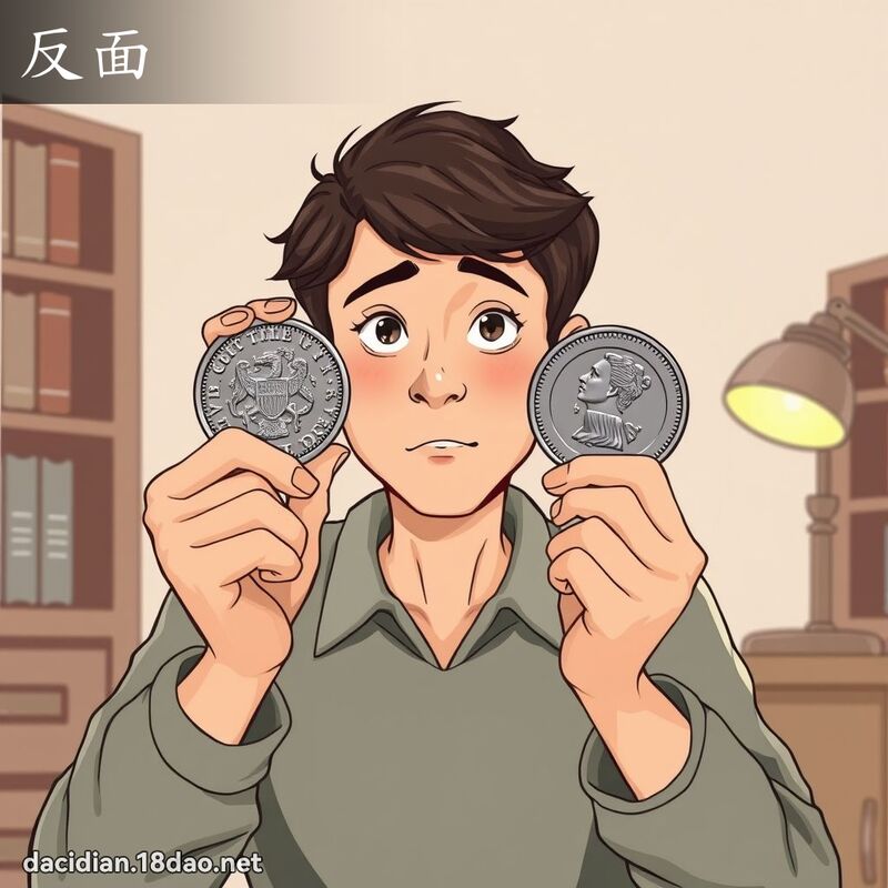反面 - 國語大辭典配圖