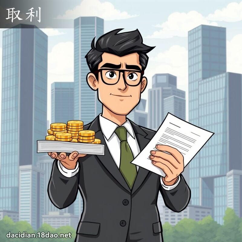 取利 - 国语大辞典配图