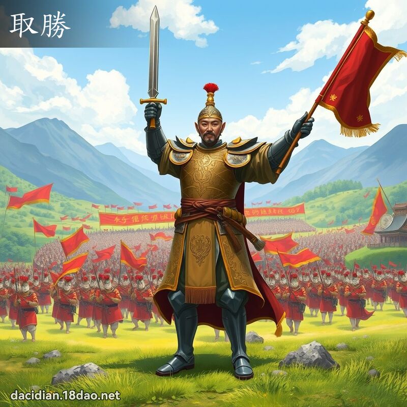 取胜 - 国语大辞典配图