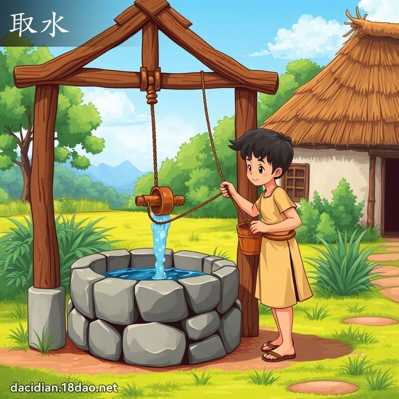 取水 - 國語大辭典配圖