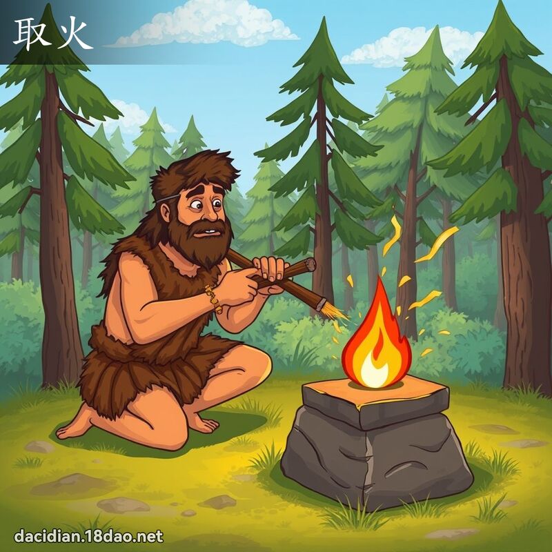 取火 - 国语大辞典配图