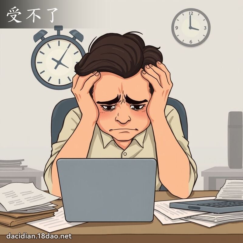 受不了 - 國語大辭典配圖