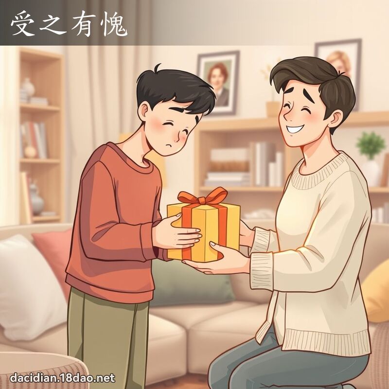 受之有愧 - 国语大辞典配图
