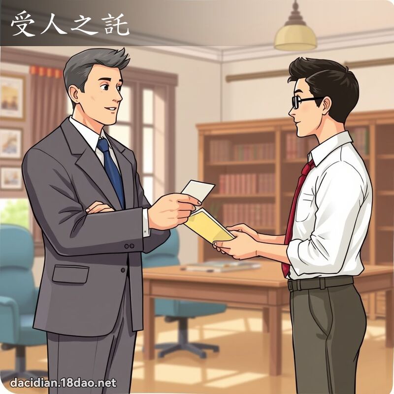 受人之託 - 國語大辭典配圖
