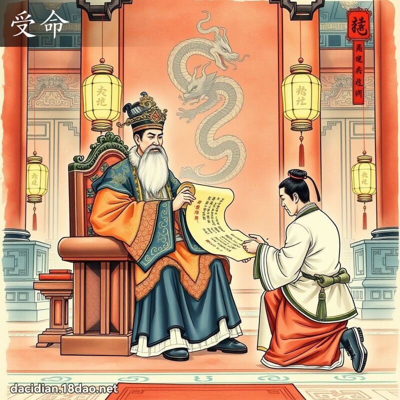 受命 - 國語大辭典配圖