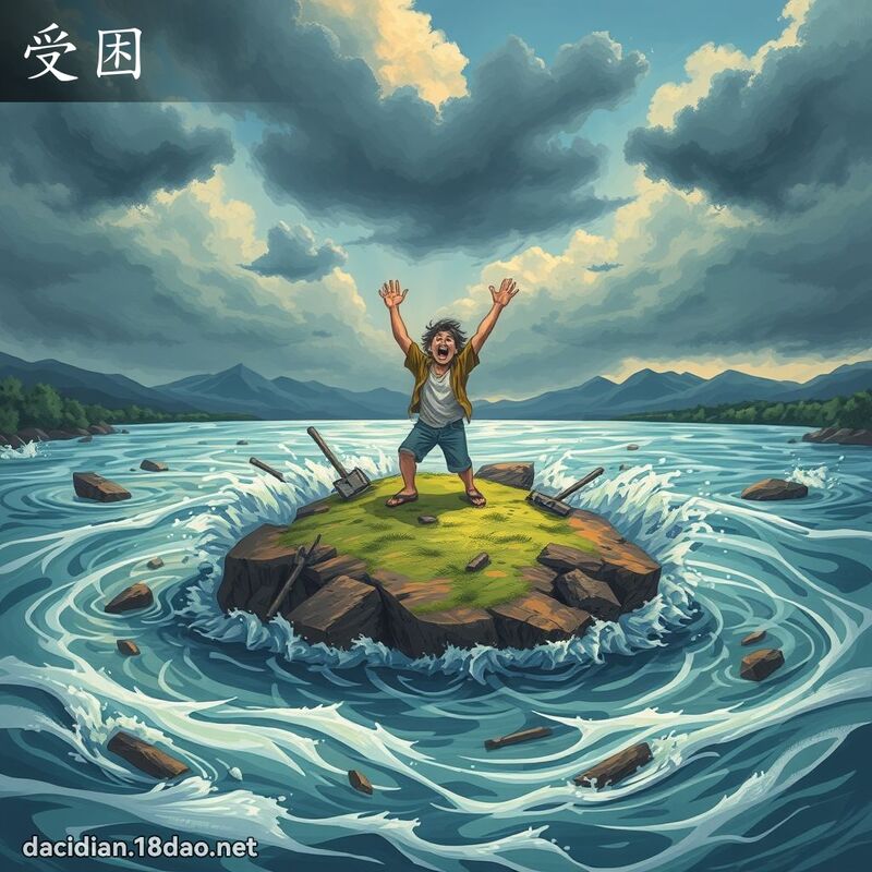 受困 - 國語大辭典配圖