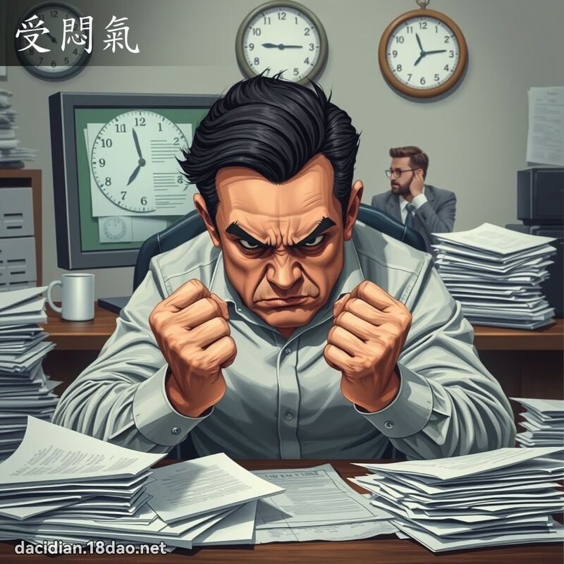 受闷气 - 国语大辞典配图
