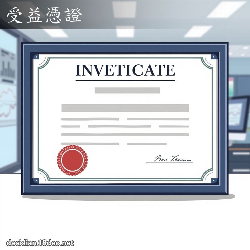 受益凭证 - 国语大辞典配图