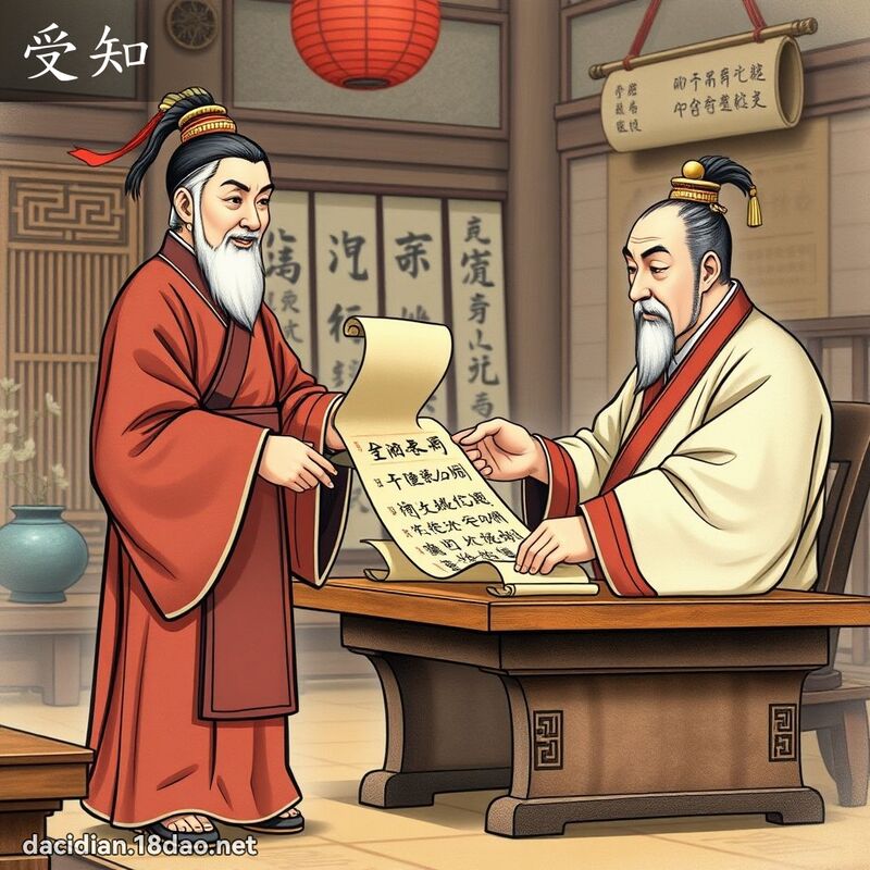 受知 - 國語大辭典配圖